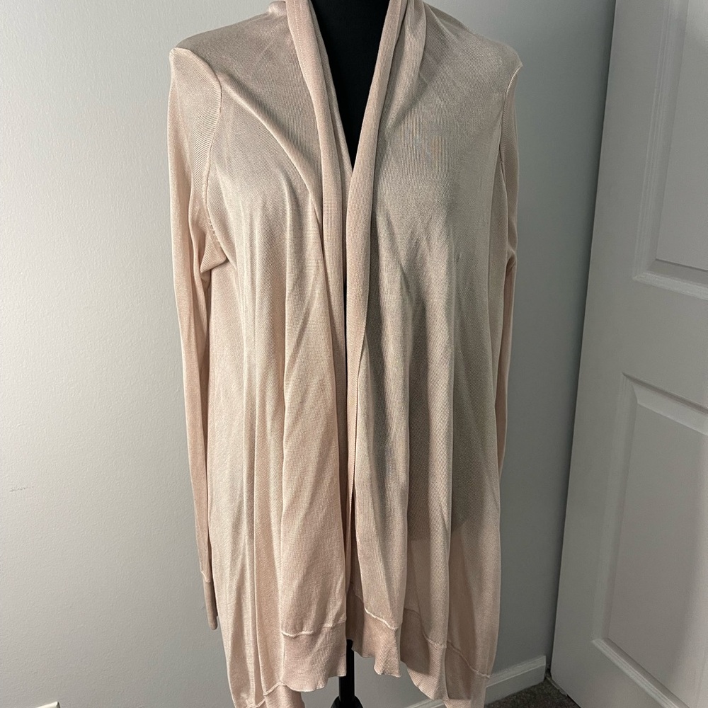 H&M l Silk Blend Open Front Cardigan l Size M/L l NWT l Poshmark - Picture 2 of 10
